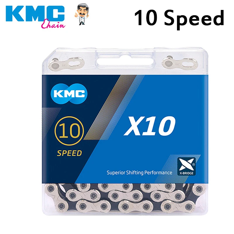 

Цепь KMC X10, сверхлегкая цепь 10 в, для шоссейных велосипедов
