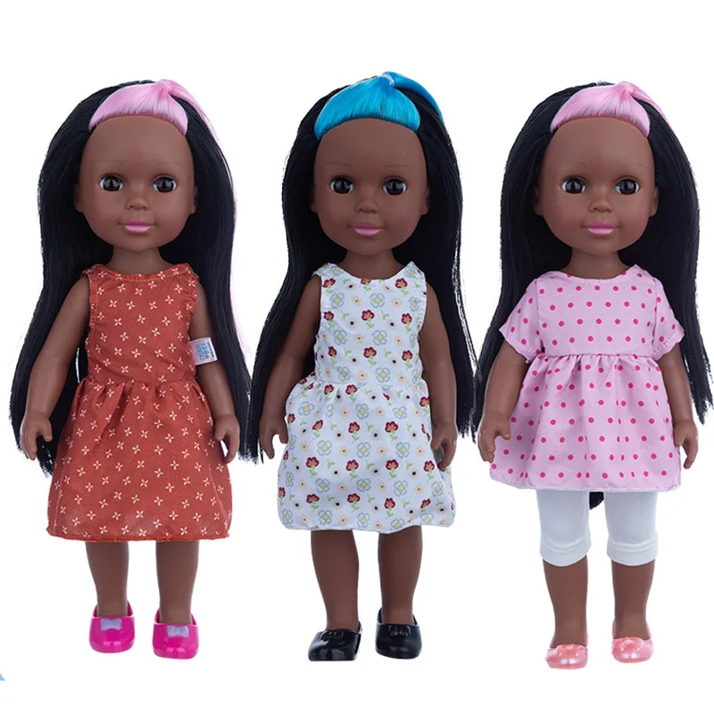 Кукла реборн силиконовая розовая 14 дюймов с прямыми волосами 35 см в американском