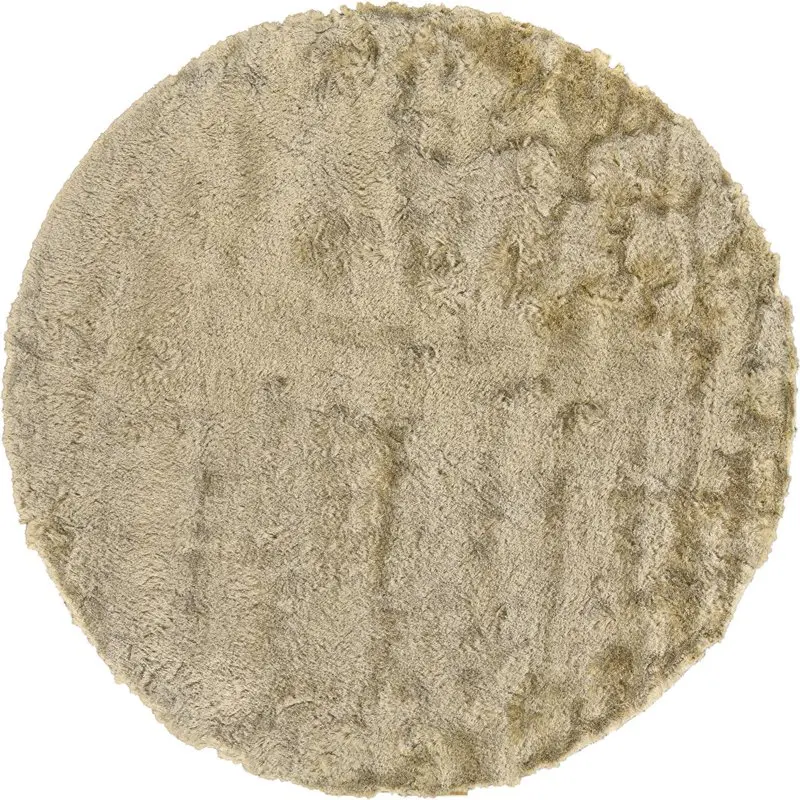 

Plush Shag Rug with Metallic Sheen, Cream/Beige, 8ft x 8ft Round