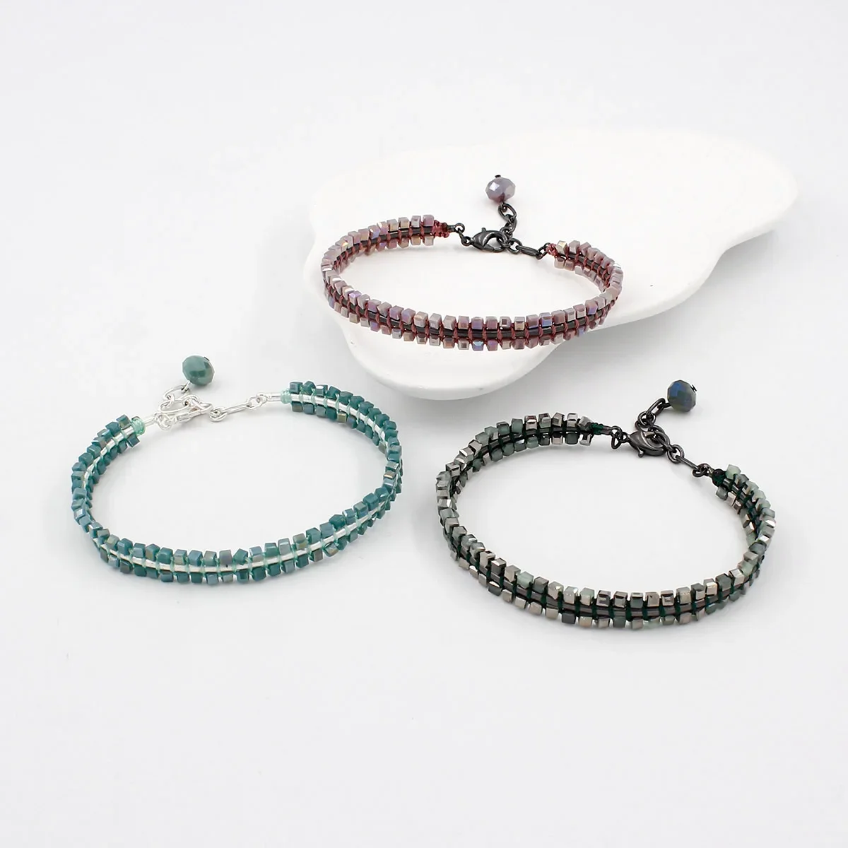 Amazon Двухрядные хрустальные браслеты ручной работы из ЕС/Великобритании