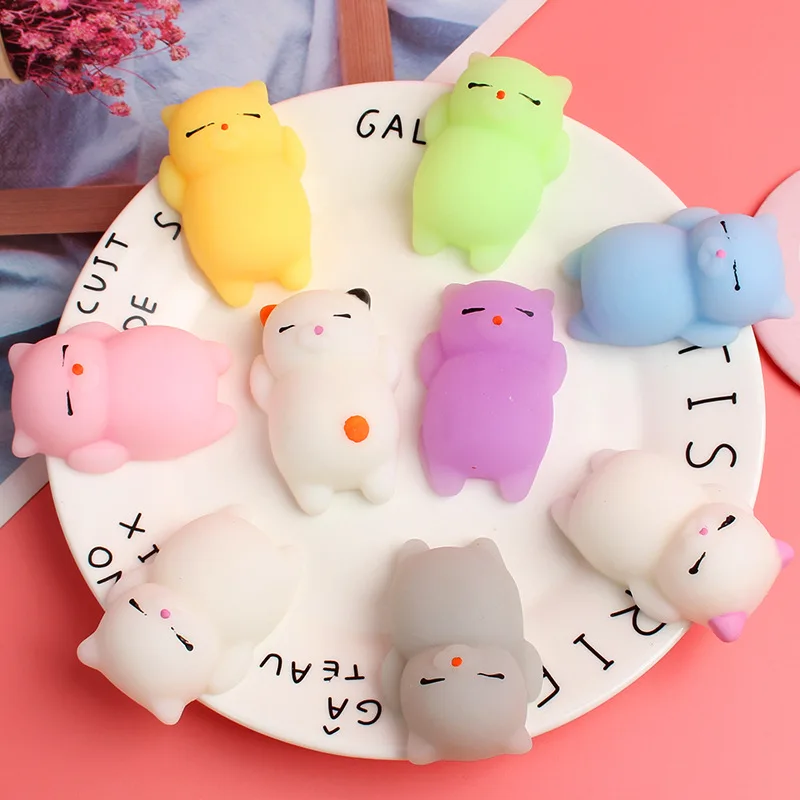 

1pcs antistress ball Mini Squeeze Toy Squishy cat Cute Kawaii doll Squeeze Stretchy Animal Healing Stress Hand Fidget vent Toys