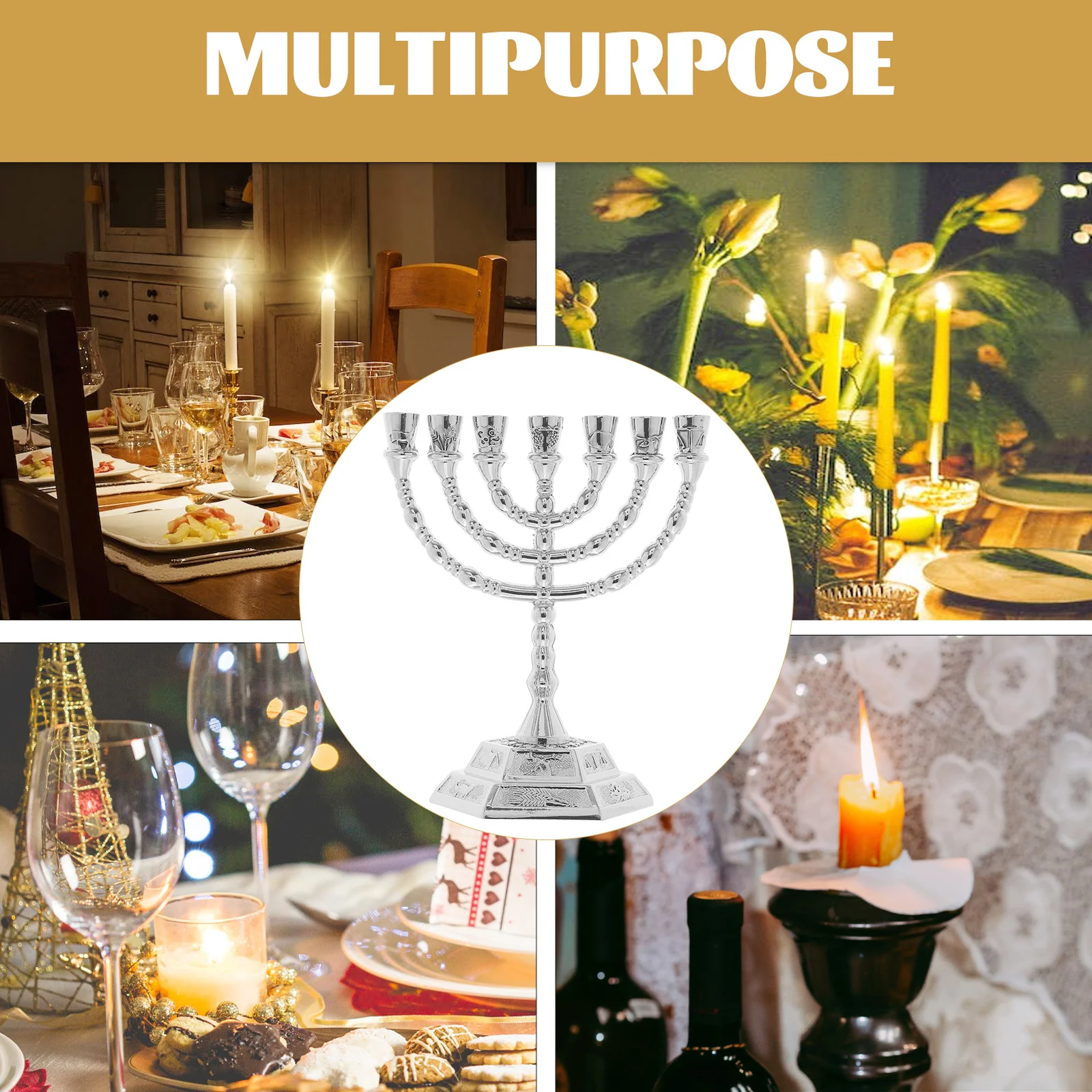 7 подсвечники держатель для Хануки настольные декоративные украшения менора