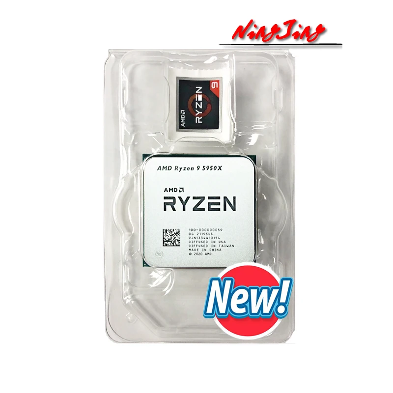  Процессор AMD Ryzen 9 5950X NEW R9 5950X 3,4 ГГц 16 ядер 32 потока ЦП процессор 7NM L3 = 64M 100-000000059 разъем AM4