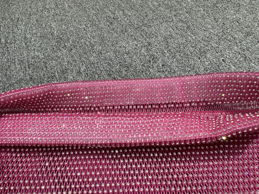 Новинка 2025 юбка-сверло для рыбной сети с бриллиантами женские костюмы футболка