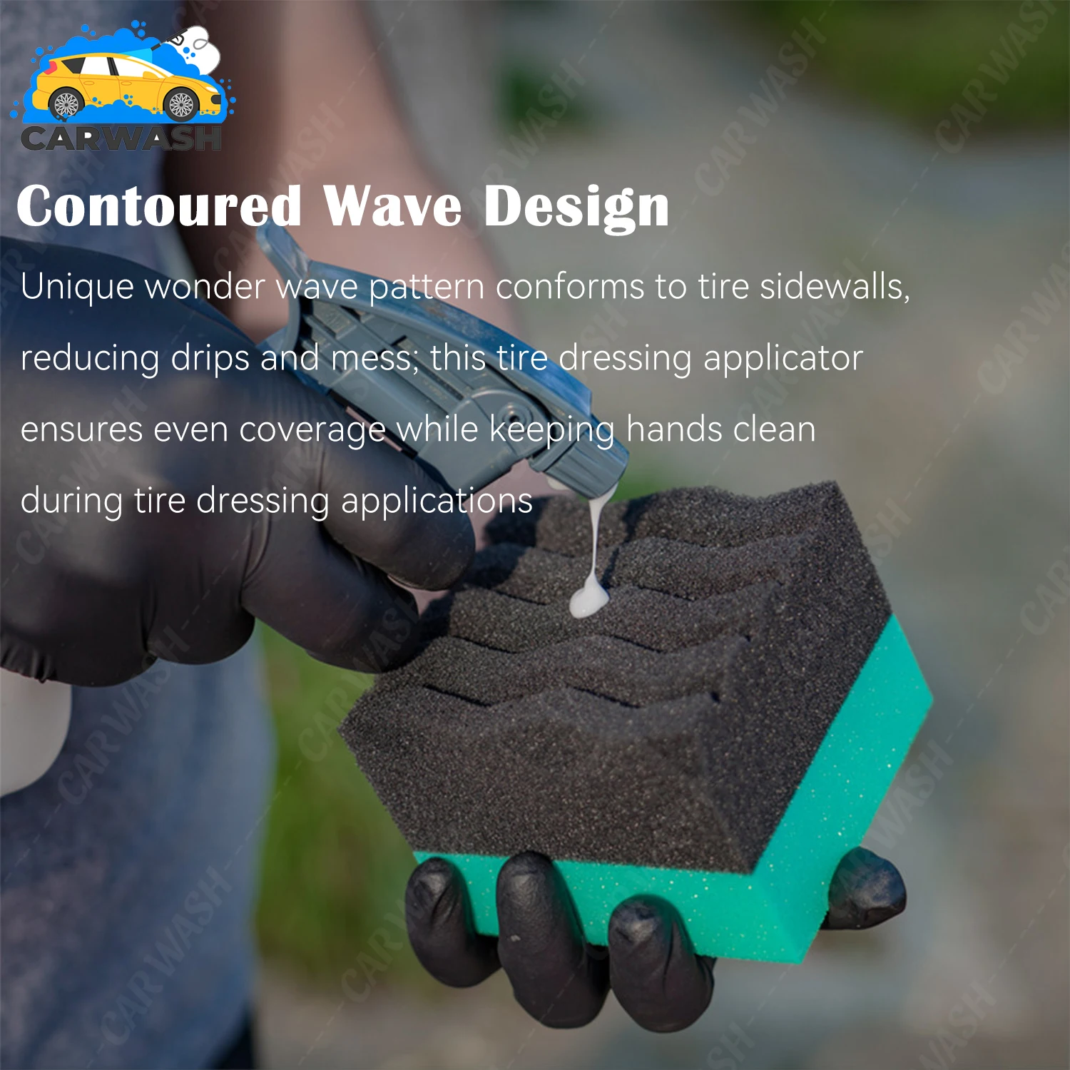 Фото Губка-аппликатор Wave для нанесения полиролей и защитных средств на шины, для грузовиков и внедорожников №3