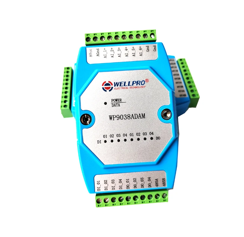6AI 4DI 4DO 0-20MA 4-20MA входной цифровой входной и выходной модуль RS485 MODBUS RTU коммуникация WP9038ADAM 6AI 4DI 4DO 0-20MA 4-20MA входной цифровой входной и выходной модуль RS485 MODBUS RTU коммуникация WP9038ADAM