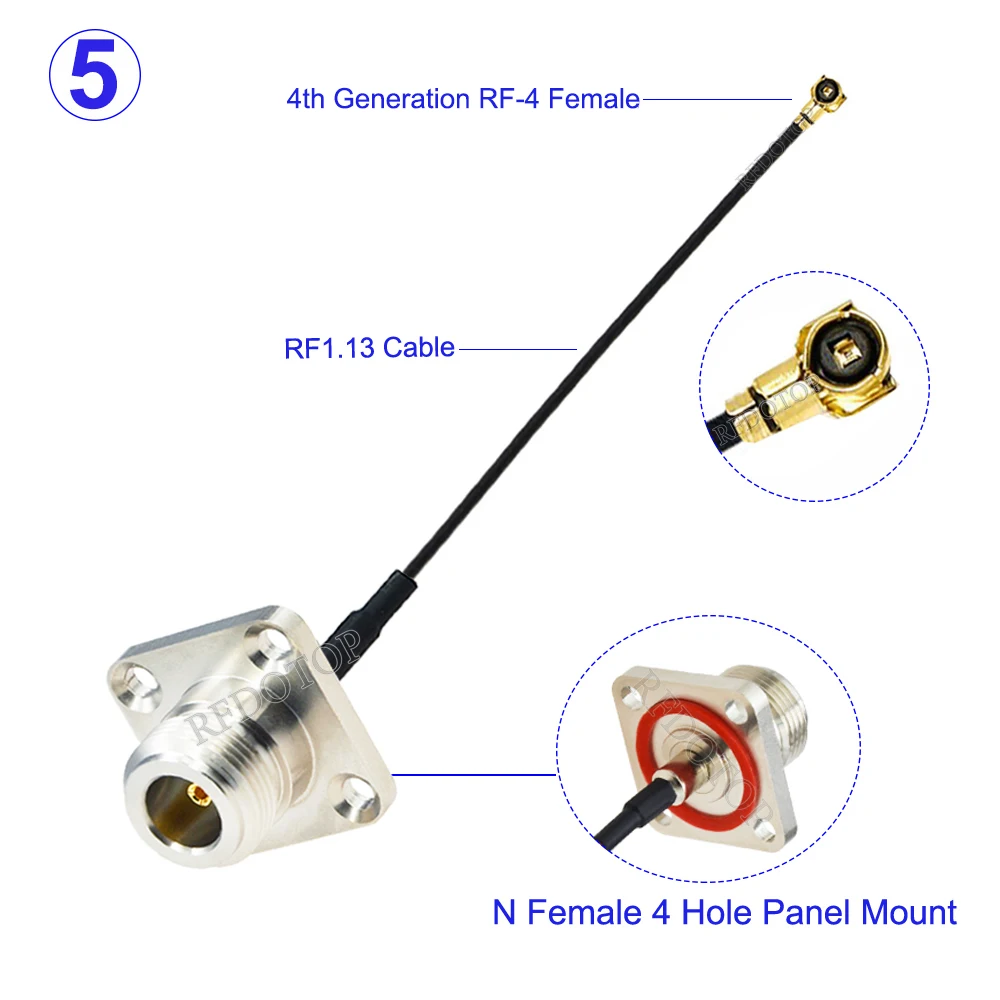 

RFDOTOP Uдлинительный кабель RF-4 к N