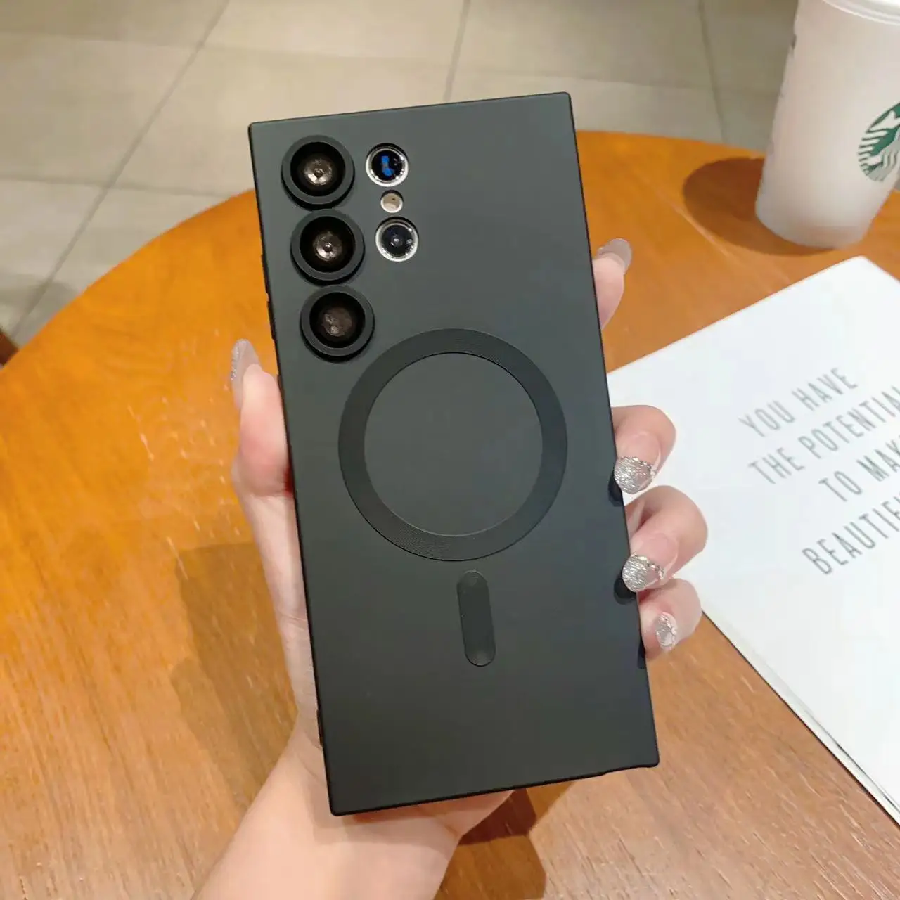 Роскошный Магнитный чехол Magsafe для Samsung Galaxy S23 S24 S22 Ultra Plus S21 S20 FE Note 10 20 A35 A55 A05 A15