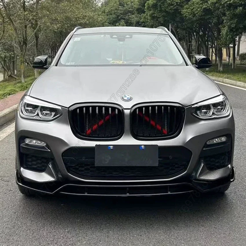 Фото 4 шт. для BMW X3 G01 и X4 G02 M40i M40d M-Pack M-Sport 2017-2021 передний бампер спойлер сплиттер диффузор Canard Lip Splitter №3