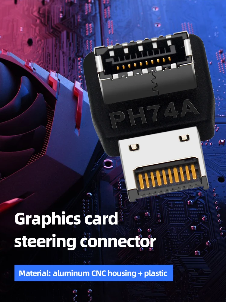 USB 3.1 Type E 90-градусный преобразователь Передний адаптер C Разъем USB-адаптер