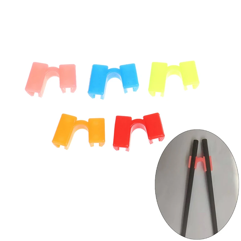 

5Pcs Plastic Chopstick Clips Chopsticks Aid Training Covers Chopstick Holders Chopstick Clamps Chopsticks Training Tools