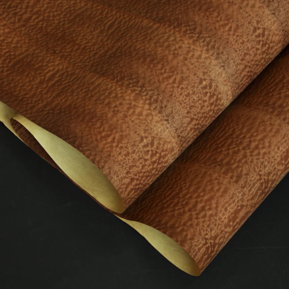 Natural Sapeli Pomelle Veneer with  Craft Paper Backer images - 6