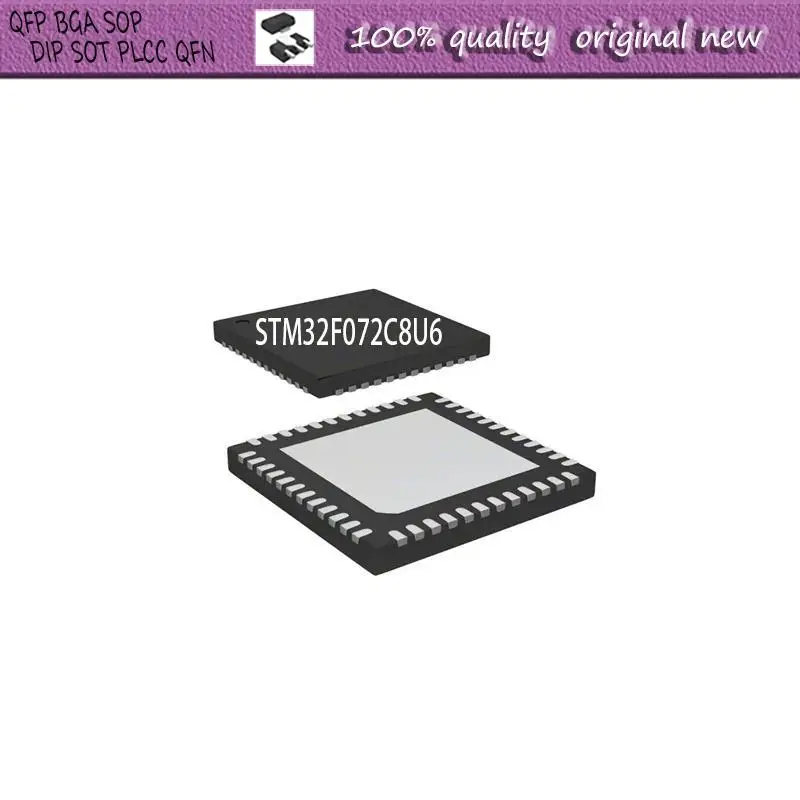 

Новинка 5 шт./партия STM32F072C8U6 STM32F072 STM32F072C STM32F072C8 QFN48