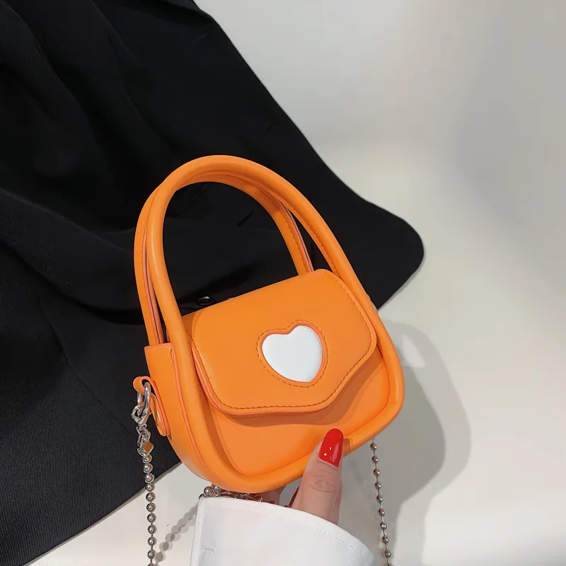 

Миниатюрные сумки с милым рисунком сердца, женские модные сумки на плечо для женщин с короткой ручкой, дизайнерская маленькая сумка через п...