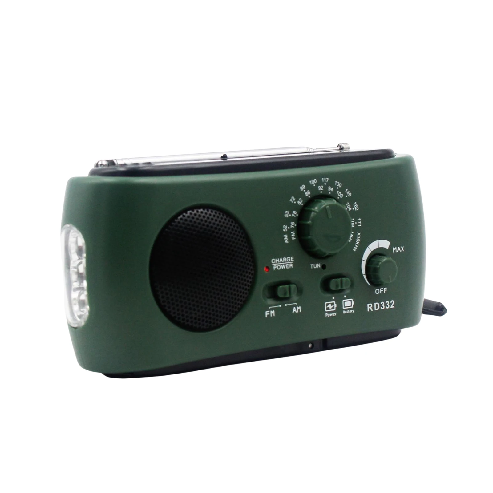 

Hand Crank Radio Receiver Portable AM/FM/WB Weather Radio Use Emergency LED Flashlight Power Bank For Outdoor Camping Tool