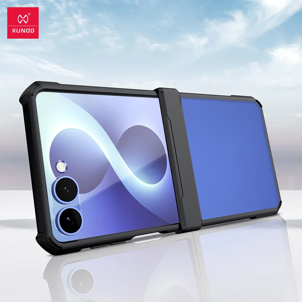 Фото Магнитный чехол Xundd для Samsung Galaxy Z Flip 7/8 с вращением на 360°, противоударный, из ТПУ, с подставкой и защитой объектива №1