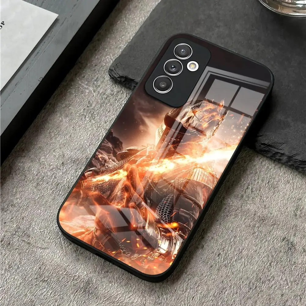 Чехол для телефона D-Dark S-Souls с видеоиграми S24 Ultra Samsung S23 Fe S22 S20 S21 Plus Galaxy A54 A34 A24 A53 A16