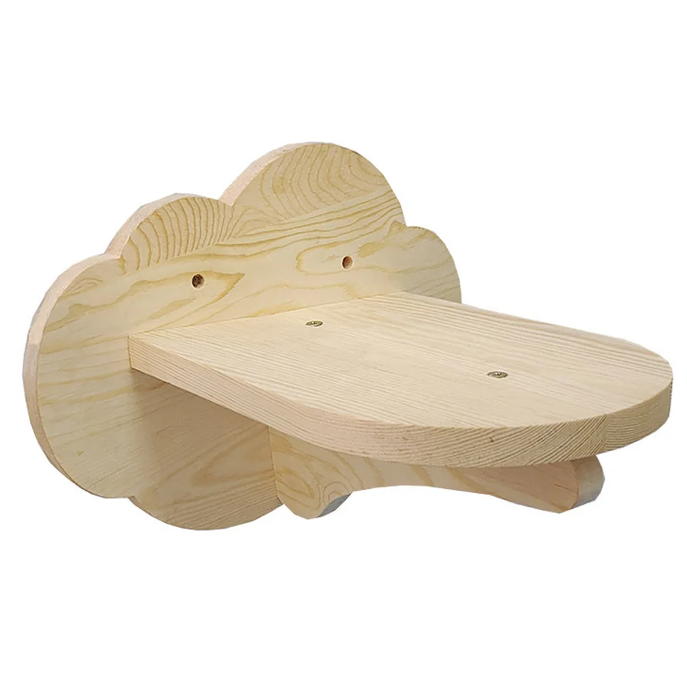 

Cat Wall Platform Climbing Shelf Wooden Home Jumping Ladder Pet Post Scratching Cute Step Shelves Board Decor Perch Furniture