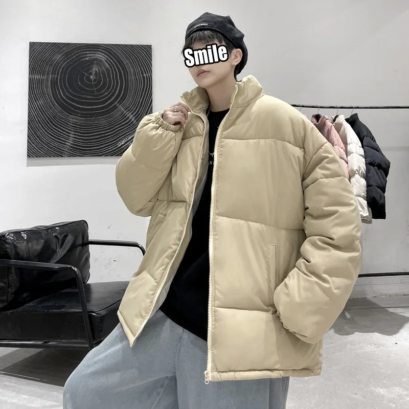 Winter Jacket Men Cotton Port Style Cotton Men's Parkas Trendy and Handsome Students Thickened Cotton Coat Loose Bread Jacket