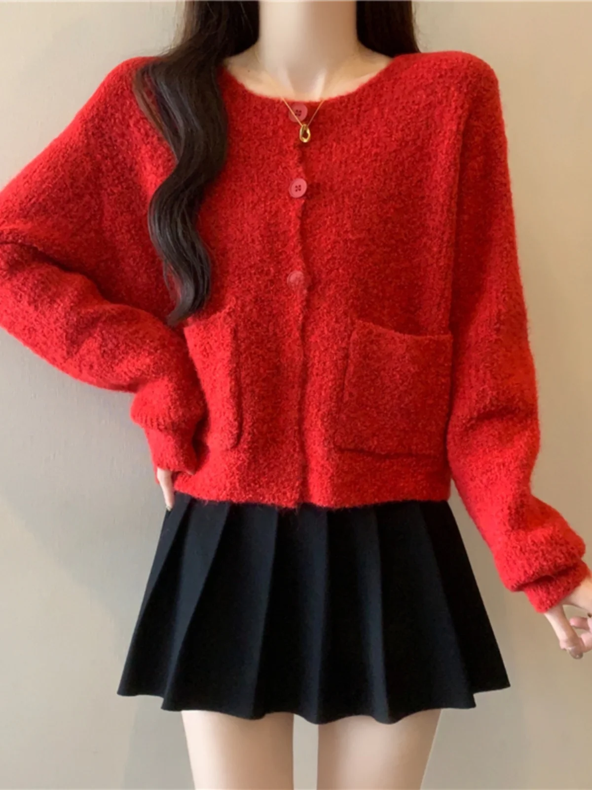 Мягкий клейкий вязаный кардиган больших размеров верхняя одежда для женщин