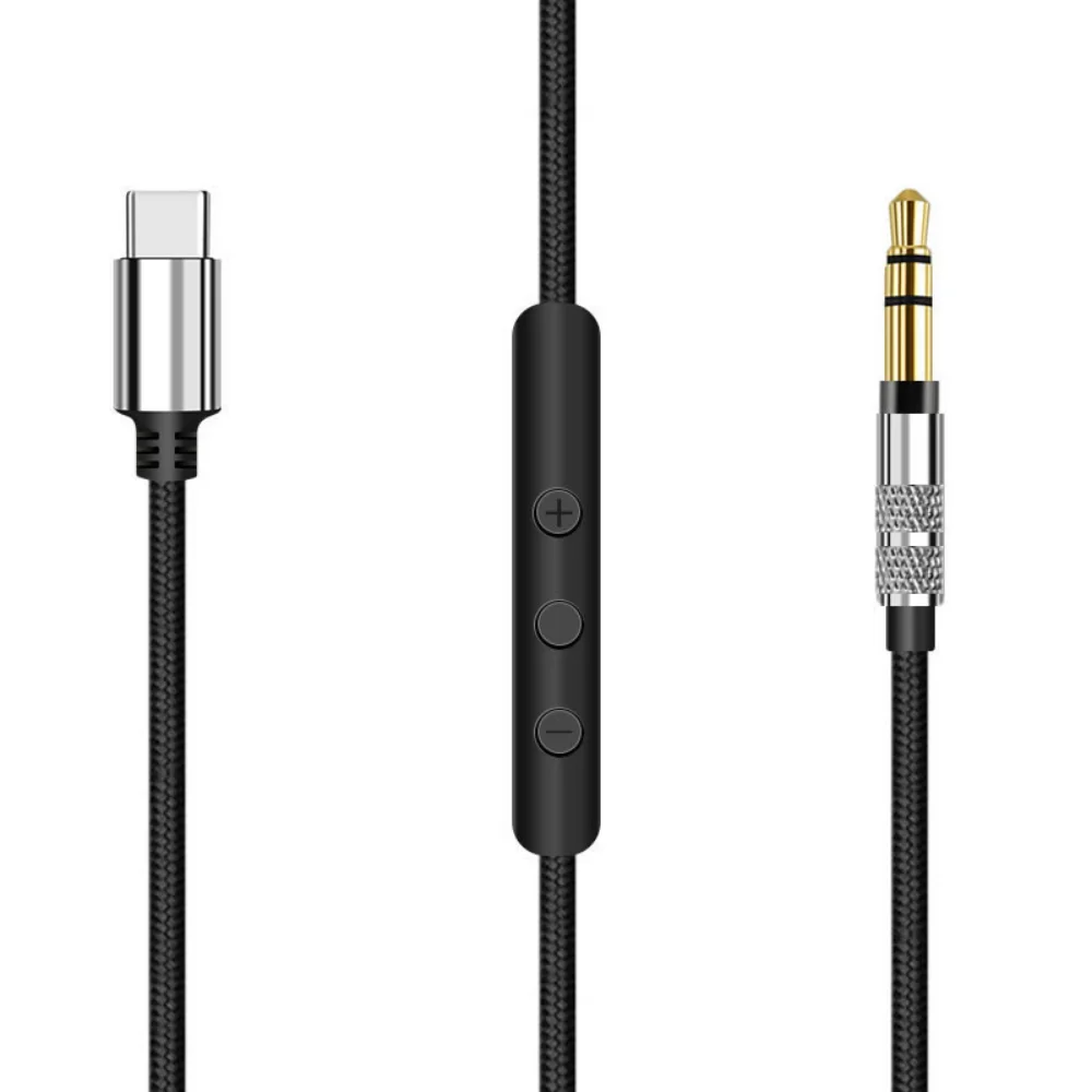 Кабель-удлинитель с оплеткой OFC USB Type C для наушников