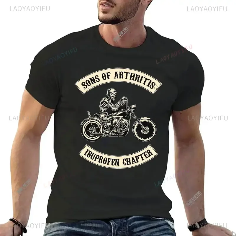 Мужская футболка Son Of Arthritis Ibuprofen Chapter Essential хлопковые футболки Old Biker мотоциклетный