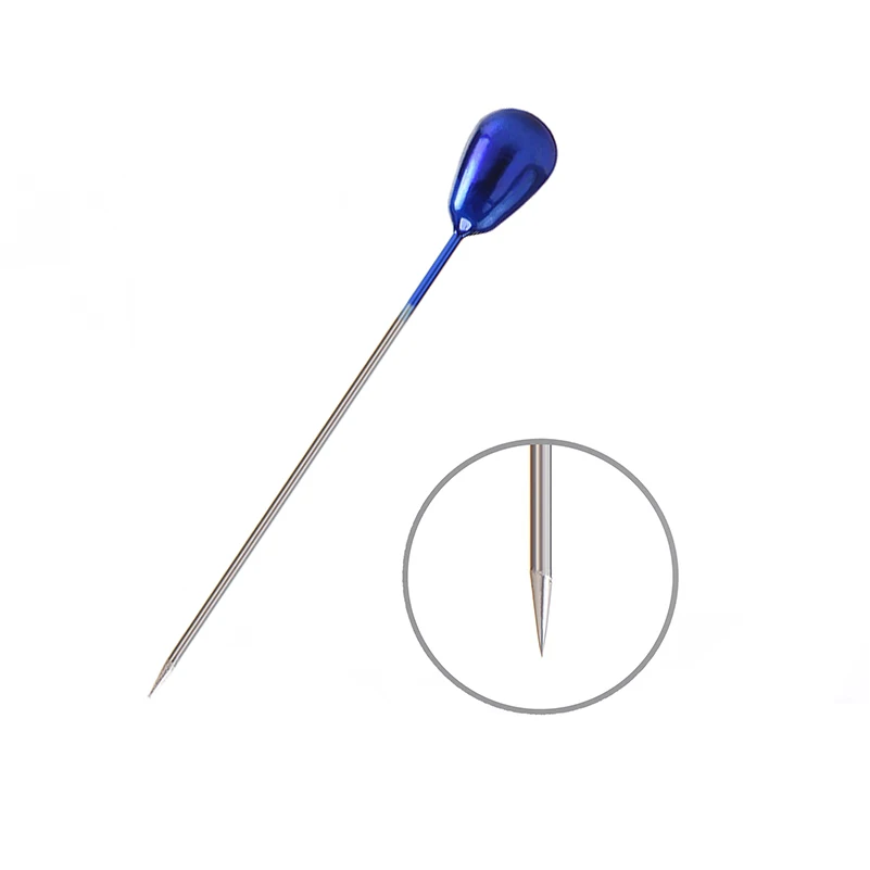 50Pcs Extra Long Pearl Head Pin Straight Sewing Pins for Corsage Dressmaking Florists with Plastic Box |