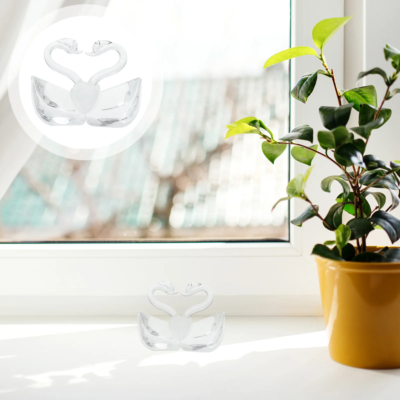 Целуйста лебедь кристалл свадебная фигурка пара статуя декор украшение подарок