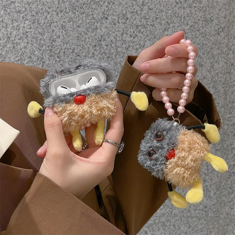 

Creative Cartoon Plush Monster Case for Apple AirPods 1 2 3 Pro Cases Cover IPhone Bluetooth Earbuds Earphone Air Pod Pods Case