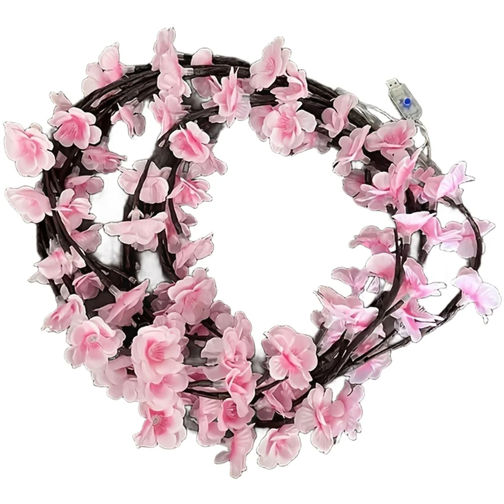 

Светодиодная ветка сакуры розовый пластик