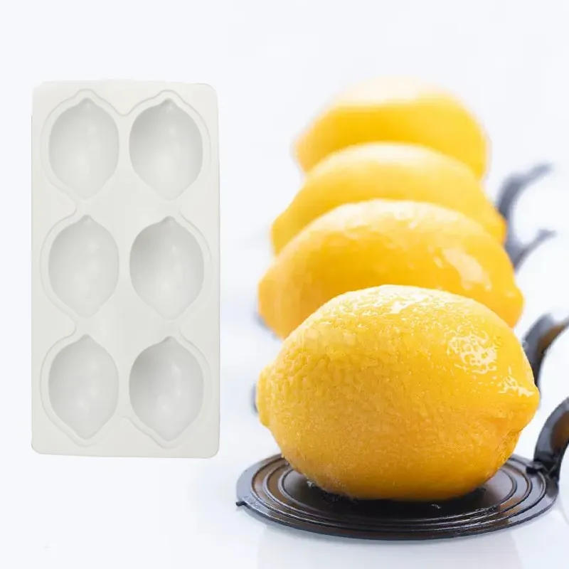 

French Dessert Cake Decorating Tools 3D Lemon Shape Fruit Silicone Mold Brownies Cake Mousse Cake Moulds Pastry Baking Tools