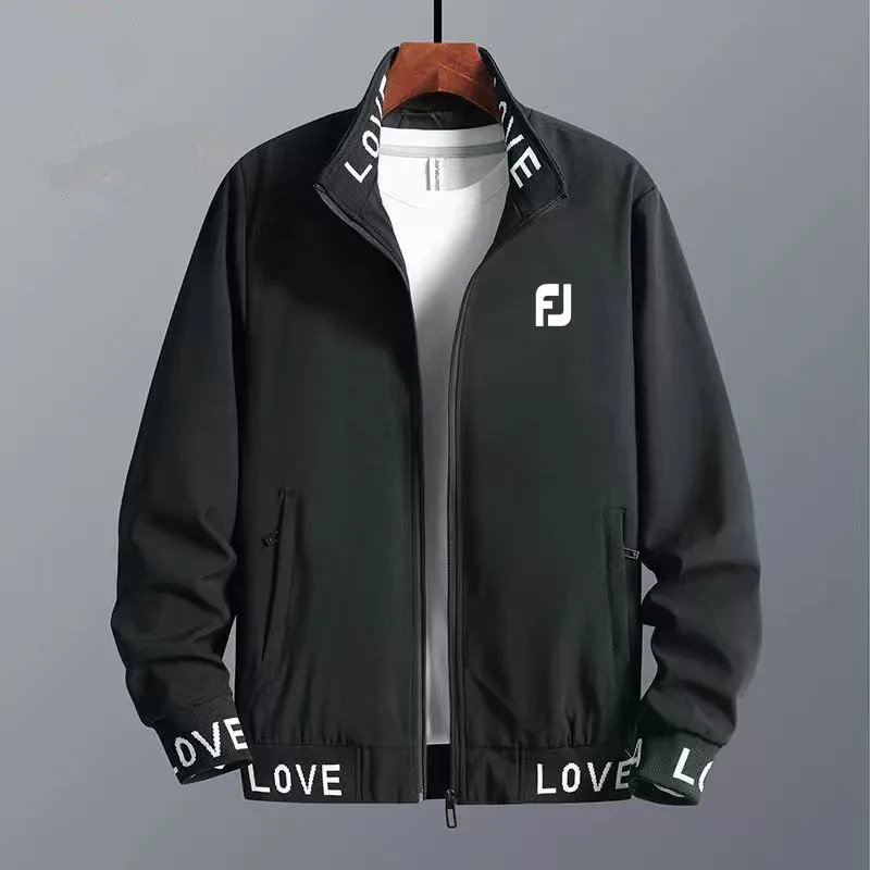 Men's Golf Clothing 2022 Autumn Golf Jackets Casual Fashion Men Sport Stand Collar Zipper Coats Windbreak Malbon Golf Wear