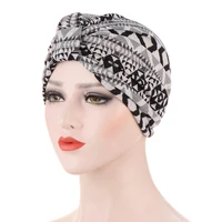 forehead cross inner caps for hijab bonnet fashion print cotton muslim turban africa wrap head scarf instant turbante