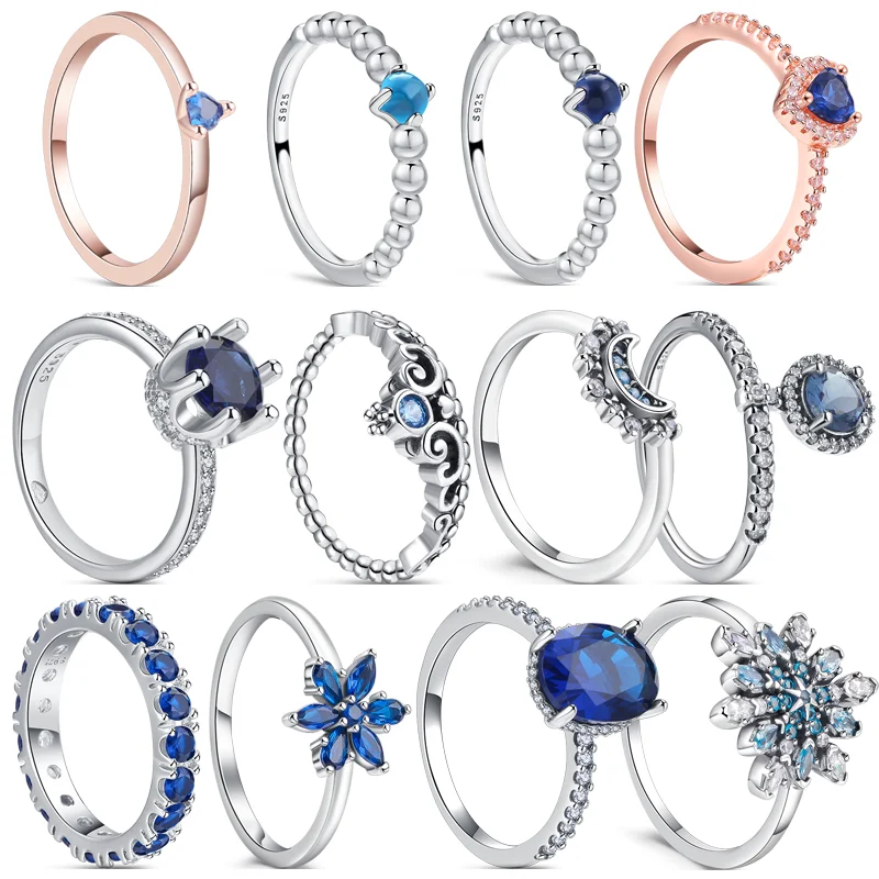 925 пробы серебряные сверкающие кластеры Гербария Луна ряд вечность поднятое