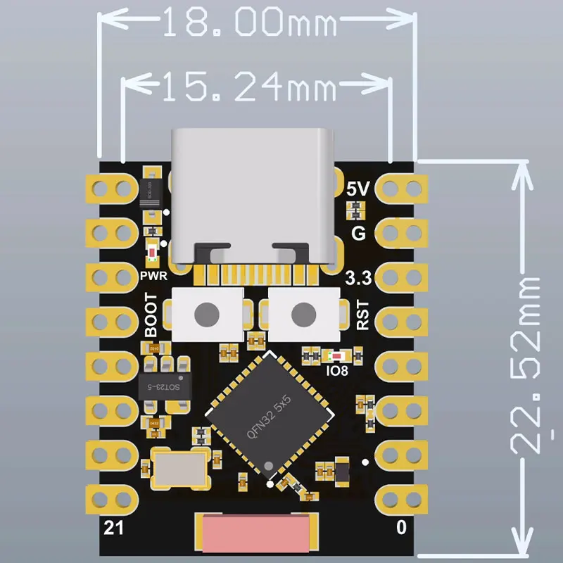 

Плата разработки JCD ESP32-C3 ESP32 SuperMini WiFi Bluetooth