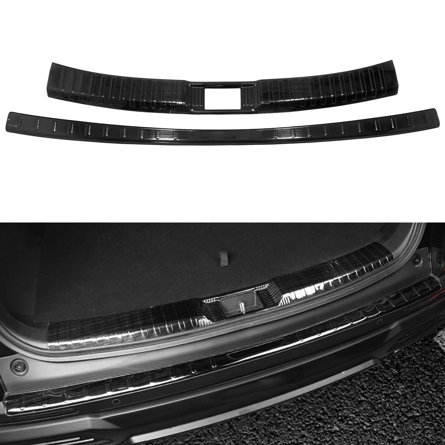 

for Honda CR-V CRV 2023 2024 Steel Rear Trunk Inner & Outer Bumper Guard Sill Plate Protector 2PCS Car Accessories
