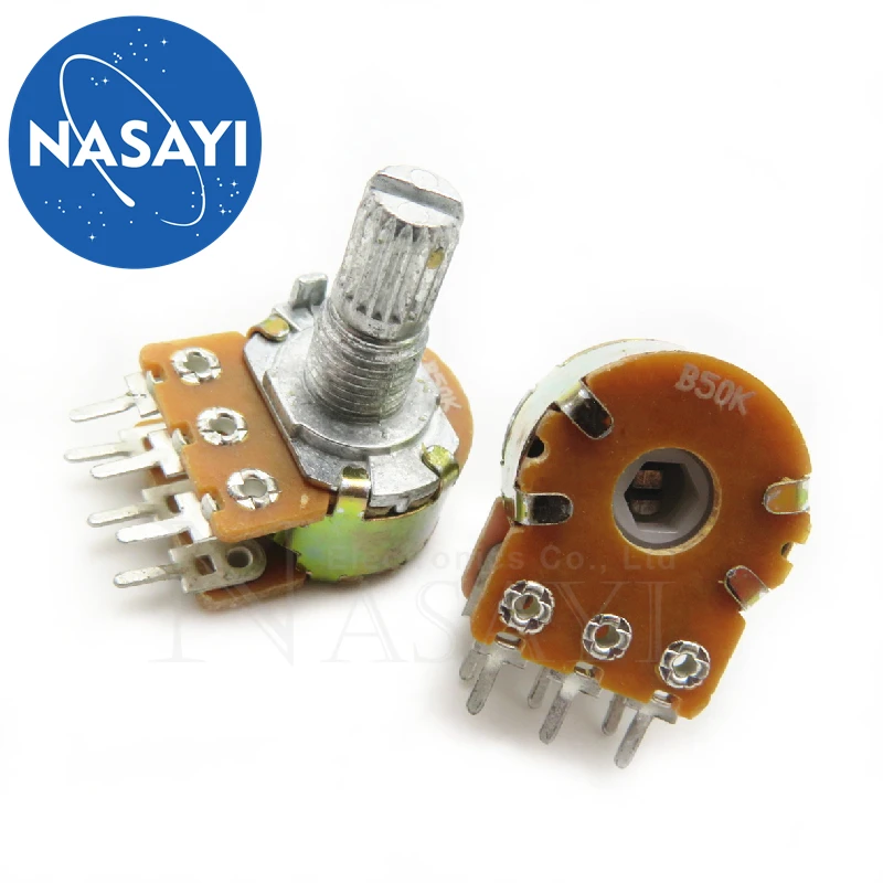 

Двойной потенциометр WH148 B50K, длина хвостовика 6 футов, 15 мм