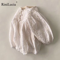 rinilucia fashion baby girls romper cotton long sleeve ruffles lace baby rompers infant playsuit jumpsuits cute newborn clothes