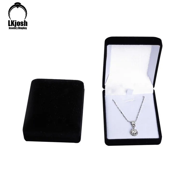 Бархатная коробка для подвесок хранения Подарочная демонстрации ожерелья