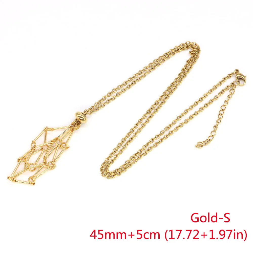 

Медное регулируемое ожерелье с сетчатой сумкой