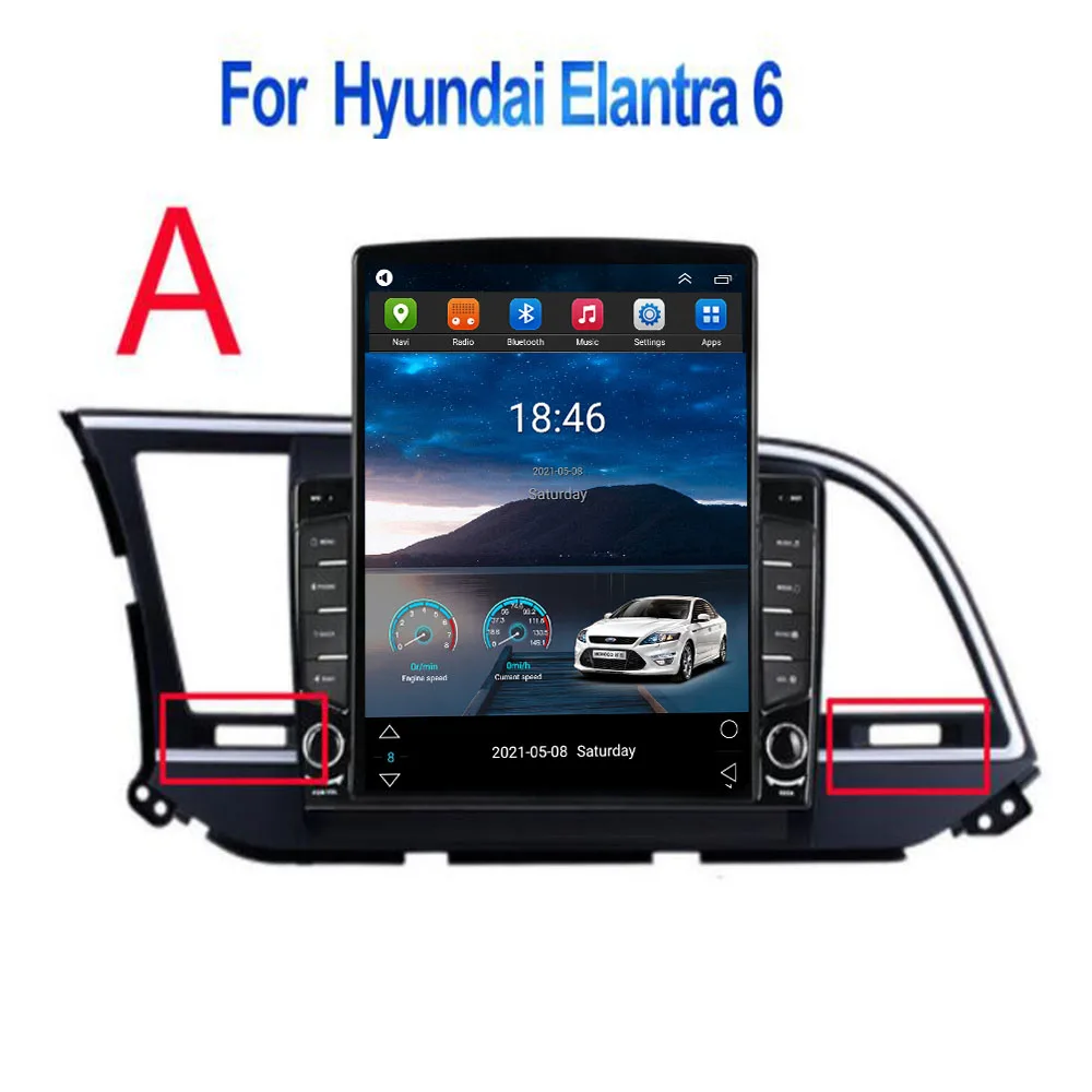 

IPS 9.7" Tesla screen Recorder For Hyundai Elantra 2016 to 2035 android 12 Car Radio Multimedia Player GPS Navigation dsp FM dvd