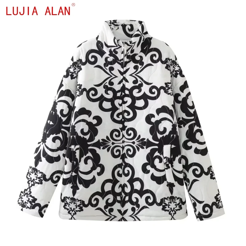 

Женское Стеганое пальто с воротником-стойкой, в стиле ретро LUJIA ALAN C2061