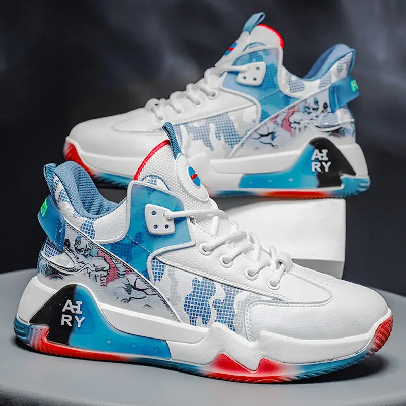 

2023 Men's Tenis Basketball Shoes Casual Cushioning Anti-Friction Sport Shoes Brand Sneakers Youth High Top Gym Atehltic Boots