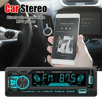 1 din 24v car radio stereo receiver bluetooth mp3 player 60wx4 fm radio stereo audio music usbsd with in dash aux input