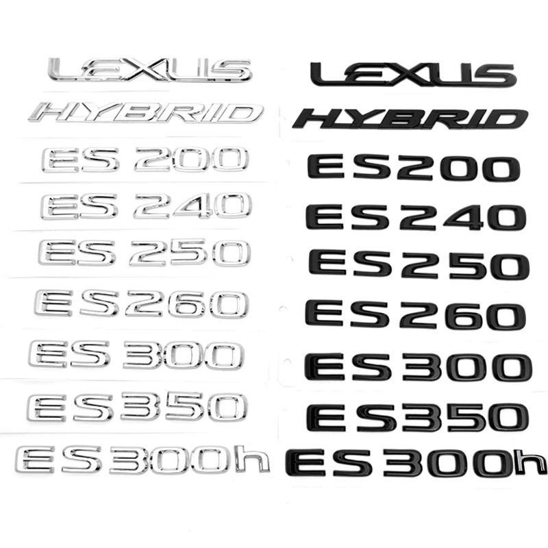 

ABS modification and upgrade letter logo for ES200 ES260 IS250 GS300 GX400 NX300 RX350 RX450 HLX470 LS600 HL rear trunk logo