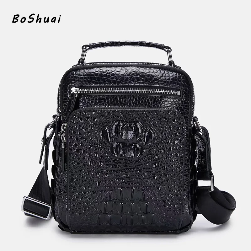 Crocodile Men's Bag Leather Suitcase Bag Classic Multi-compa