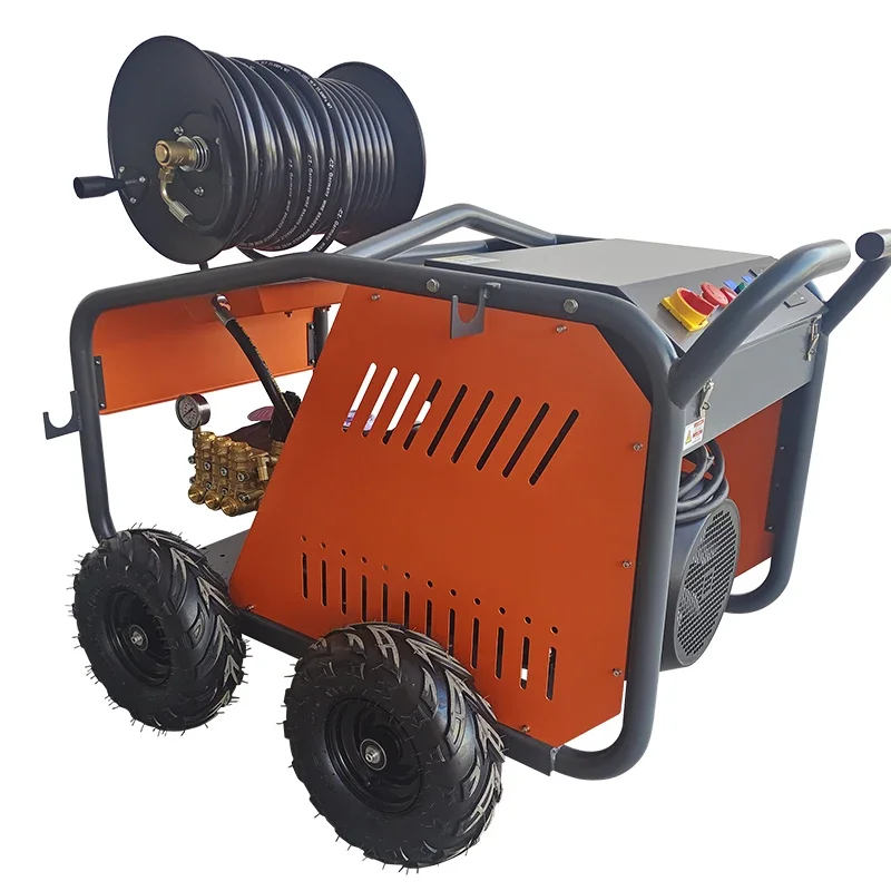 Машина для разблокировки канализационной трубы высокого давления бензиновая