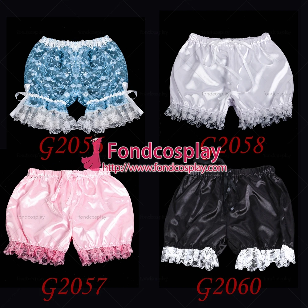 

adult sexy cross dressing sissy maid short baby blue bloomers panties Tailor-made[G2056]