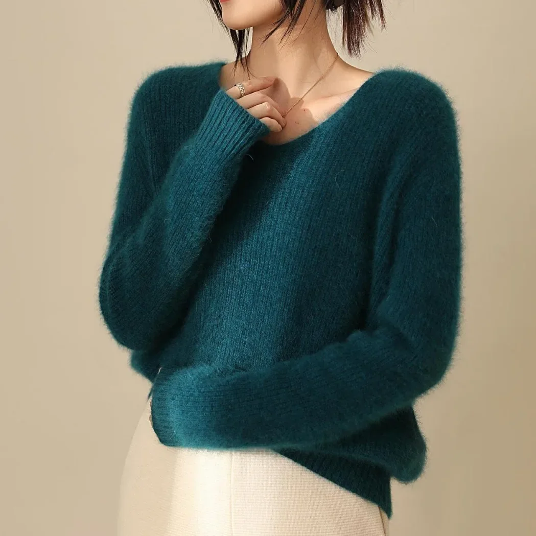 Универсальный утягивающий трикотажный свитер на осень/зиму — мягкий эластичный