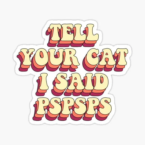 Наклейки для бутылок с водой надписью I Said Pspsps 5 шт.